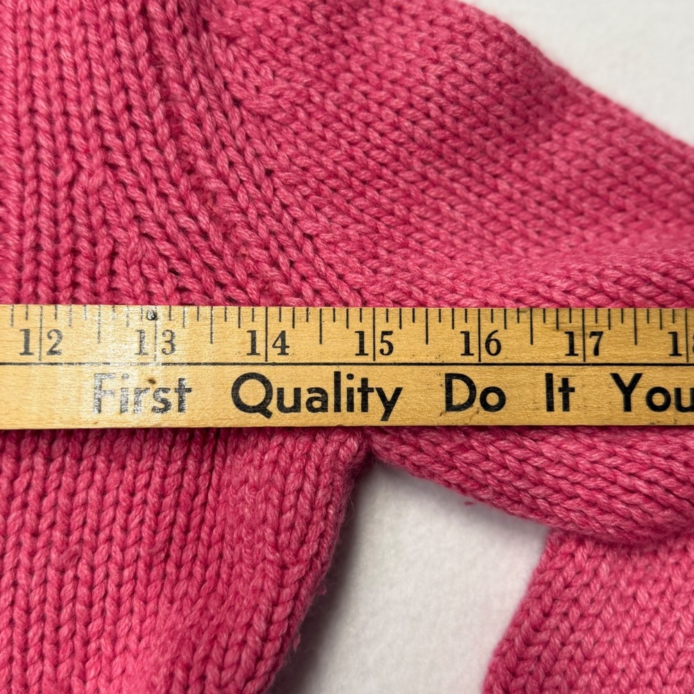 Express Womens XS Sweater Pink Merino Wool Cashmere Angora Cable Knit Turtleneck - Picture 5 of 6